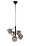 Aneta Lighting ATOM taklampe 5-lys, svart/røk (7392986771672)