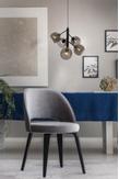 Aneta Lighting ATOM taklampe 5-lys, svart/røk (7392986771672)