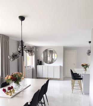 Aneta Lighting ATOM taklampe 5-lys, svart/røk (7392986771672)