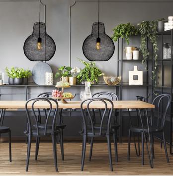 Aneta Lighting TRASSEL taklampe rund, svart, E27 (7392986771016)