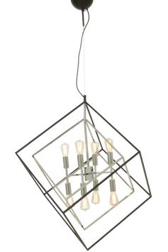 Aneta Lighting CUBES taklampe stor, svart/ krom,  8 x E14 (7392986771627)