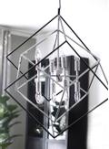 Aneta Lighting CUBES taklampe stor, svart/ krom,  8 x E14 (7392986771627)
