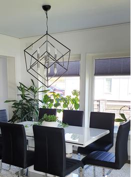 Aneta Lighting CUBES taklampe stor, svart/ krom,  8 x E14 (7392986771627)