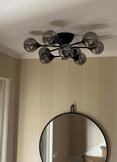Aneta Lighting COSMOS plafond krokopph.,  svart/ sotet,  9xG9 (7041661267701)