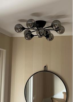 Aneta Lighting COSMOS plafond krokopph.,  svart/ sotet,  9xG9 (7041661267701)