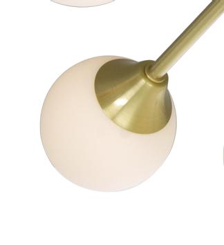 Aneta Lighting COSMOS plafond krokopph.,  matt messing/ hvit,  9xG9 (7041661267718)