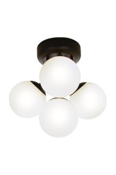Aneta Lighting NICOSIA plafond bad 4-lys, svart, 4 x G9, IP44 (7041661269293)