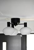 Aneta Lighting BELL plafond 3-lys, svart/ hvit,  3xE14 (7041661270930)