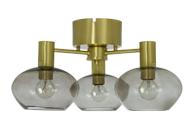 Aneta Lighting BELL plafond 3-lys, matt messing/ sotet,  3xE14 (7041661270947)