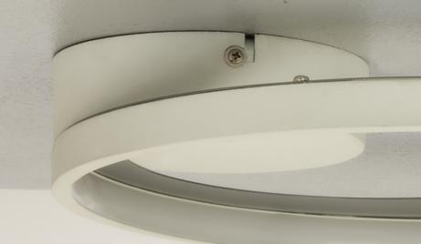 Aneta Lighting CARAT plafond, hvit/ sølv,  LED (7041661271210)