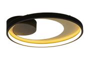 Aneta Lighting CARAT plafond, svart/ gull,  LED (7041661271227)