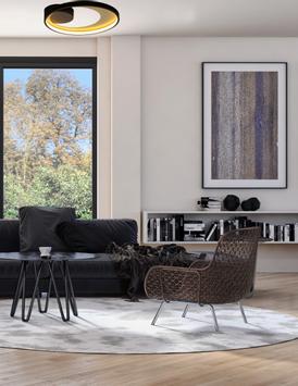 Aneta Lighting CARAT plafond, svart/ gull,  LED (7041661271227)