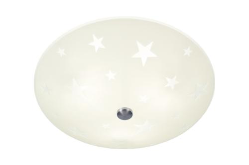 Aneta Lighting STJÄRNA plafond 42 cm, hvit/ stål,  3x40W E14 Ø420 H140 (7392986984843)