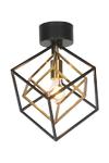 Aneta Lighting CUBES plafond, svart/ matt messing (7392986771634)