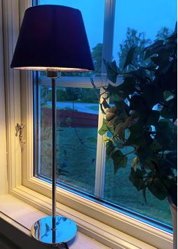 Aneta Lighting ESTER bordlampe,  sølv, E14 (7041661268722)