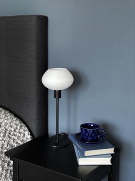 Aneta Lighting BELL bordlampe høy, svart/ hvit,  E14 (7041661270848)