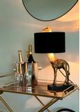 Aneta Lighting AFFE bordlampe,  gull/ svart,  Inkl. svart tekstilskjerm med gull innside (7041661271593)