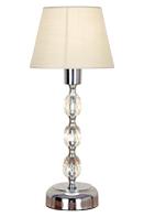 Aneta Lighting JOHANNA bordlampe medium, krom/hvit, inkl. skjerm