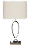 Aneta Lighting POSH bordlampe,  krom/ hvit,  inkl. vit skjerm (7392986776752)