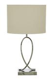 Aneta Lighting POSH bordlampe,  krom/ hvit,  inkl. vit skjerm (7392986776752)
