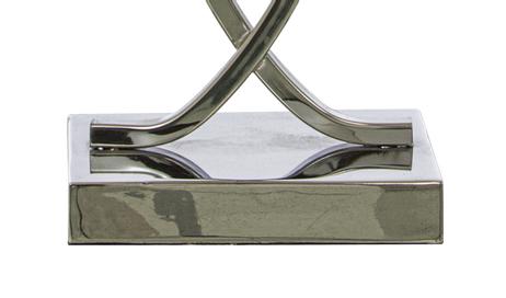 Aneta Lighting POSH bordlampe,  krom/ hvit,  inkl. vit skjerm (7392986776752)