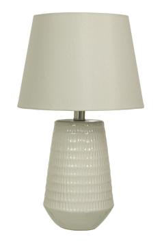 Aneta Lighting MONA bordlampe,  hvit, keramikk, med tekstilskjerm (7392986772327)