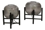 Aneta Lighting VINDA bordlampe liten, svart/ sotet,  E27 (7041661268210)