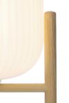 Aneta Lighting VINDA bordlampe,  tre/hvit, med glasskuppel (7392986772846)