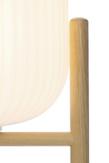 Aneta Lighting VINDA bordlampe,  tre/hvit, med glasskuppel (7392986772846)