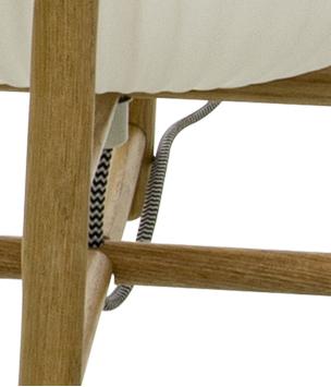 Aneta Lighting VINDA bordlampe stor, tre/hvit, med glasskuppel (7392986772839)