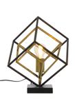 Aneta Lighting CUBES bordlampe liten, svart/ matt messing (7392986771658)