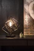 Aneta Lighting CUBES bordlampe liten, svart/ matt messing (7392986771658)