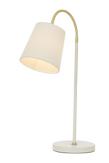 Aneta Lighting LJUSDAL bordlampe,  hvit/matt messing (7392986771467)