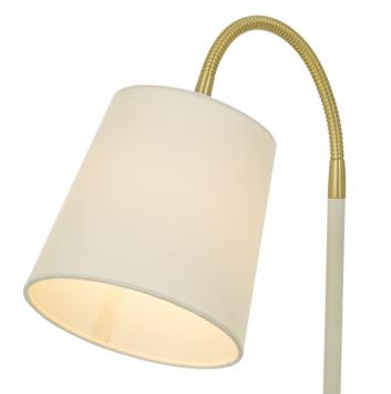 Aneta Lighting LJUSDAL bordlampe,  hvit/matt messing (7392986771467)