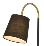 Aneta Lighting LJUSDAL bordlampe,  svart/ matt messing (7392986771474)