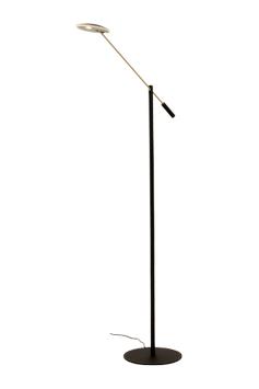 Aneta Lighting CADIZ gulvlampe, svart/matt messing, 9W LED