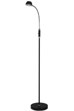 Aneta Lighting JUNO golvlampe,  svart/ krom,  5W LED (7392986781961)