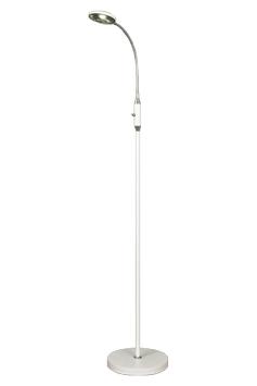 Aneta Lighting HERO golvlampe, hvit/krom, 5W LED