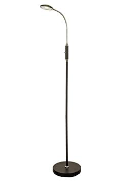 Aneta Lighting HERO golvlampe,  svart/ krom,  5W LED (7392986783019)
