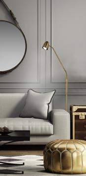 Aneta Lighting SANDNES golvlampe,  antik, GU10 (7392986775267)