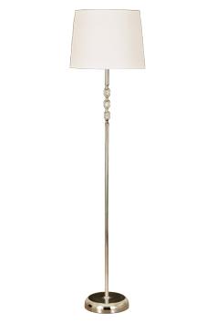 Aneta Lighting JOHANNA golvlampe,  krom/ hvit,  Inkl. hvit skjerm (7392986774116)
