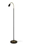 Aneta Lighting LJUSDAL golvlampe 1-arm, svart/ matt messing, E27 (7392986775168)