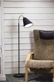 Aneta Lighting LJUSDAL golvlampe 1-arm, svart/ matt messing, E27 (7392986775168)