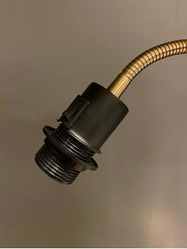 Aneta Lighting LJUSDAL golvlampe 1-arm, svart/ matt messing, E27 (7392986775168)