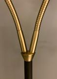 Aneta Lighting LJUSDAL golvlampe 2-arm svart/ matt messing, 2xE27 (7392986775199)