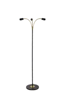 Aneta Lighting LJUSDAL golvlampe 3-arm svart/matt messing, 3xE27