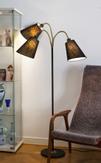 Aneta Lighting LJUSDAL golvlampe 3-arm svart/ matt messing, 3xE27 (7392986775205)