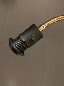 Aneta Lighting LJUSDAL golvlampe 3-arm svart/ matt messing, 3xE27 (7392986775205)