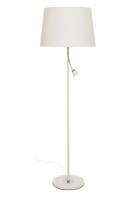 Aneta Lighting EKETORP gulvlampe, hvit/stål, inkl. skjerm, med lesearm