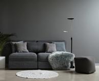 Aneta Lighting CADIZ uplight, svart/ stål (7392986770484)